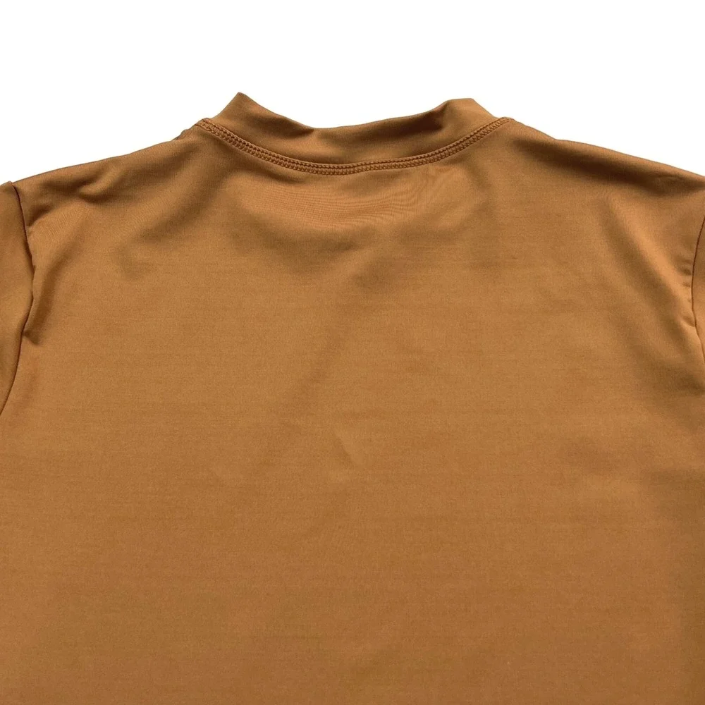SKIMS Swim Long Sleeve Shirt Almond Womens XXS Rash‎ Guard